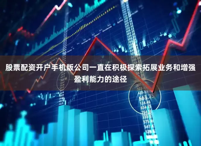 股票配资开户手机版公司一直在积极探索拓展业务和增强盈利能力的途径