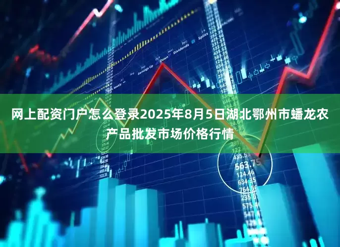 网上配资门户怎么登录2025年8月5日湖北鄂州市蟠龙农产品批发市场价格行情